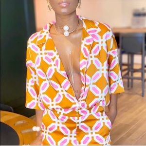 ZARA Printed Pajama Top 🍊